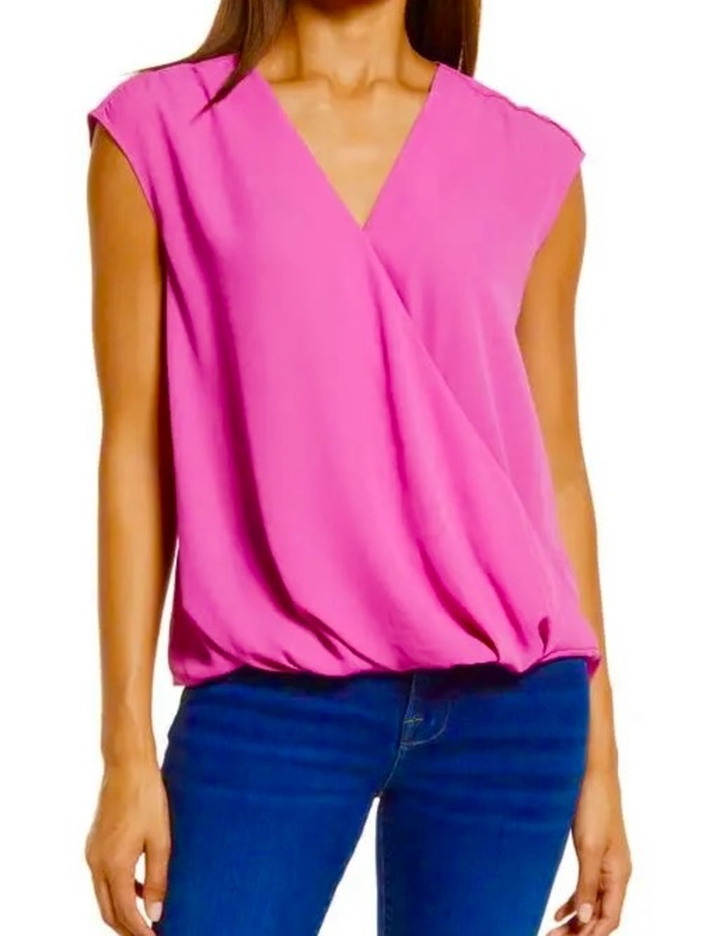 NEW! Halogen Pink Surplice Blouse NWOT